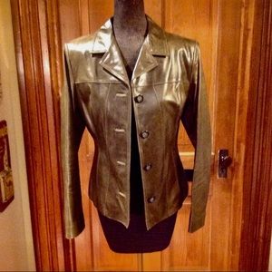 “Vintage”szM WILSON’s LEATHER olive leather jacket